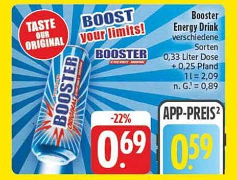 Booster Energy Drink 0,33 Liter Dose