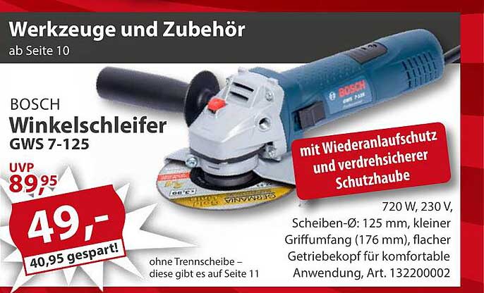 Bosch Winkelschleifer GWS 7-125