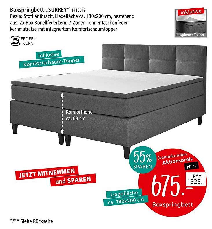 Boxspringbett "SURREY"