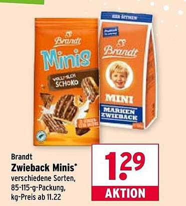 Brandt Zwieback Minis - verschiedene Sorten