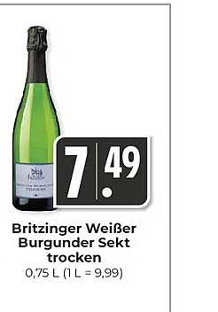 Britzinger Weißer Burgunder Sekt trocken