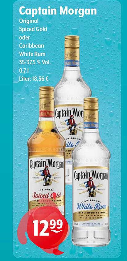 Captain Morgan Original Spiced Gold oder Caribbean White Rum 0,7l