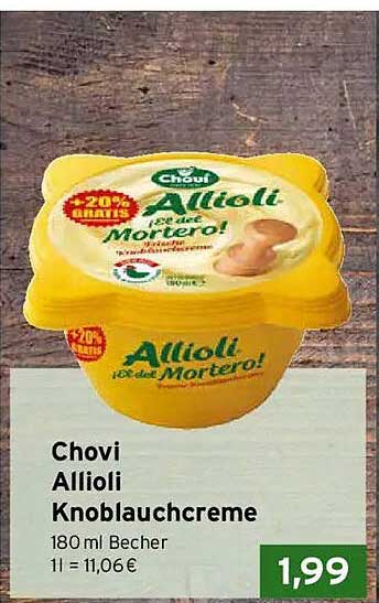Chovi Allioli Knoblauchcreme 180 ml Becher