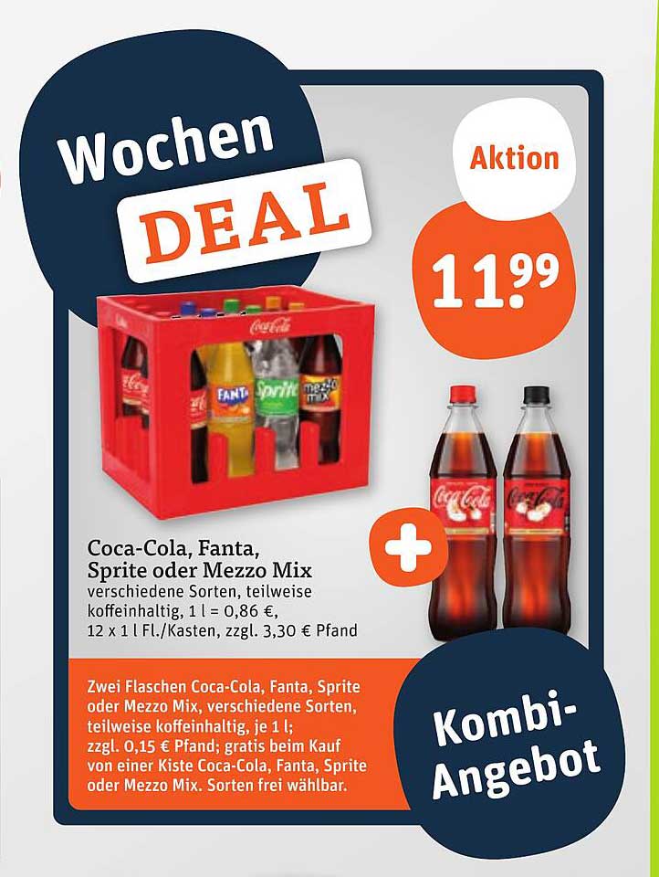 Coca-Cola, Fanta, Sprite oder Mezzo Mix – Kastenangebot
