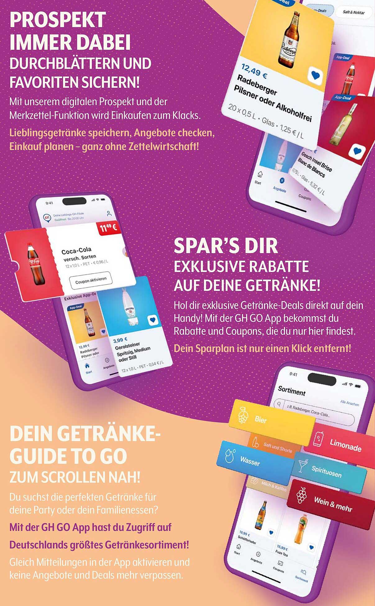 Coca-Cola verschiedene Sorten im Angebot