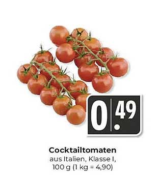 Cocktailtomaten aus Italien, Klasse I