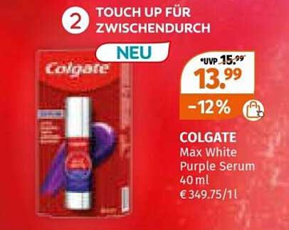 Colgate Max White Purple Serum 40 ml - Neuheit für strahlendes Lächeln