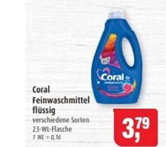 Coral Feinwaschmittel flüssig - verschiedene Sorten