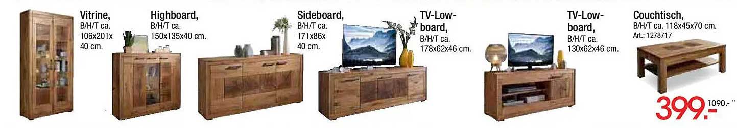 Couch Tisch B/H/T ca. 118x45x70 cm.