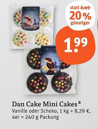 Dan Cake Mini Cakes - Vanille oder Schoko, 240 g