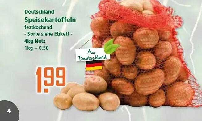 Deutschland Speisekartoffeln festkochend - 4kg Netz