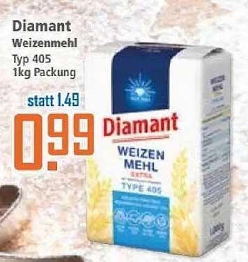 Diamant Weizenmehl Typ 405 1kg Packung