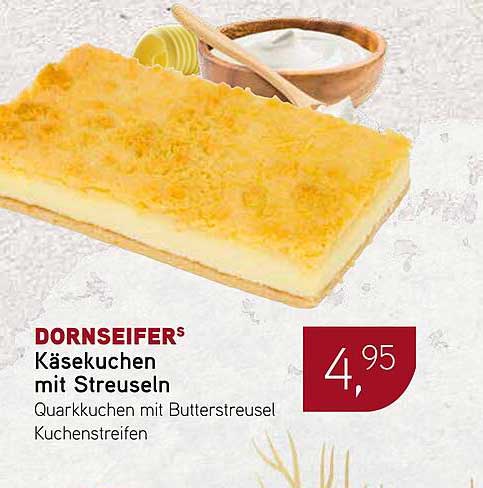 Dornseifer Käsekuchen mit Streuseln