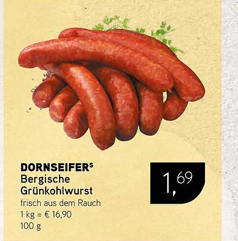 DORNSEIFERS Bergische Grünkohlwurst frisch aus dem Rauch