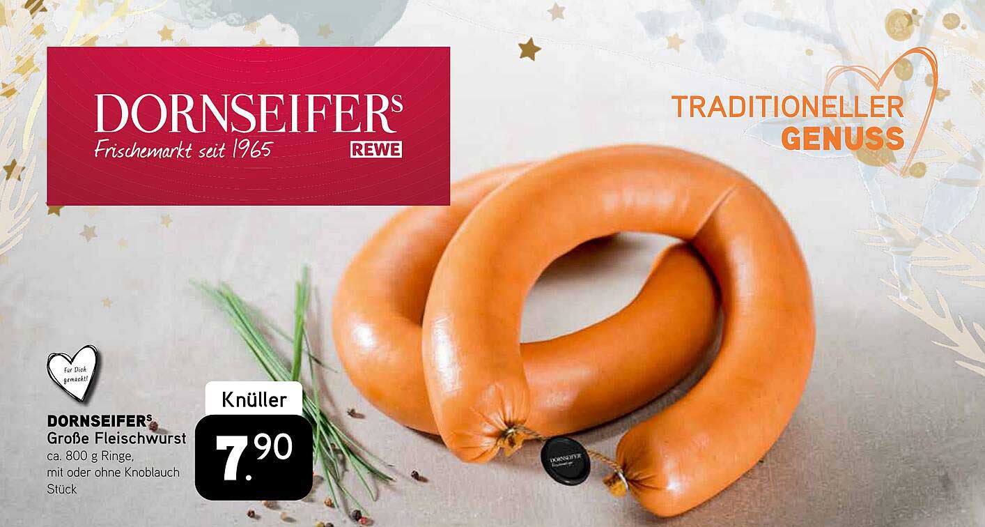 DORNSEIFERS Große Fleischwurst, ca. 800 g Ringe, mit oder ohne Knoblauch Stück