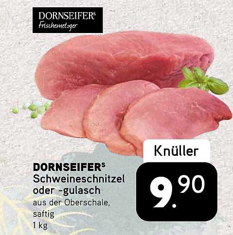 DORNSEIFERS Schweineschnitzel oder -gulasch aus der Oberschale, 1 kg