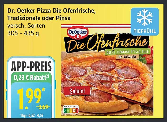 Dr. Oetker Pizza Die Ofenfrische, Traditionale oder Pinsa, versch. Sorten