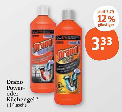 Drano Power- oder Küchengel 1 l Flasche