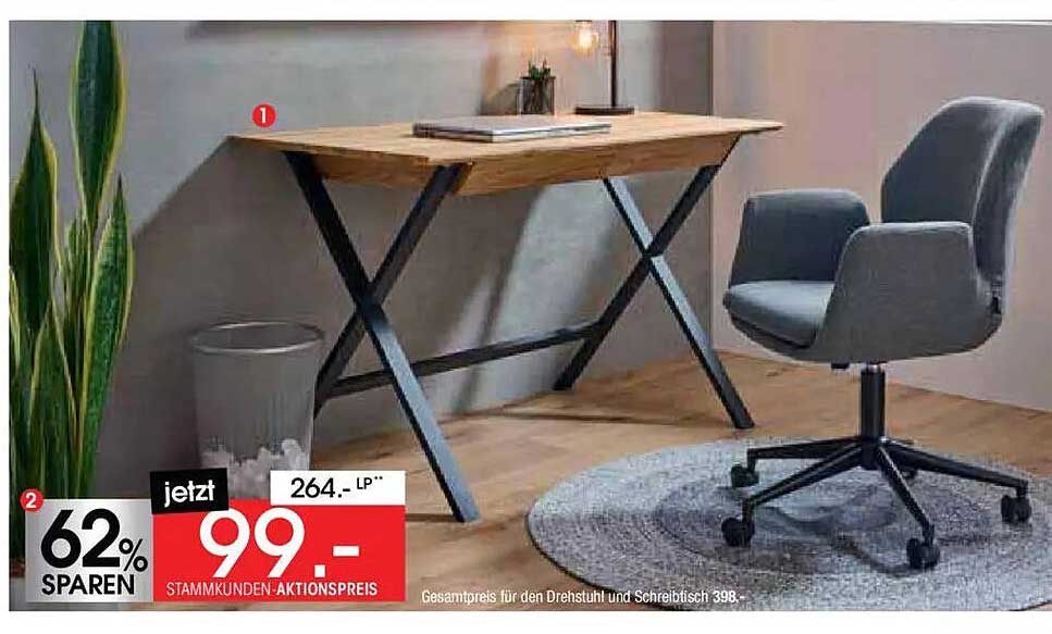 Drehstuhl und Schreibtisch - Jetzt zum Aktionspreis!