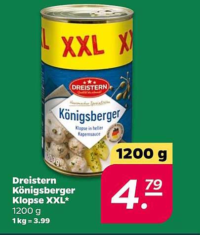 Dreisterne Königsberger Klopse XXL 1200 g