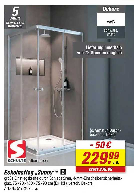 Eckeinstieg „Sunny“ von Schulte