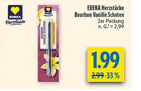 EDEKA Herzstücke Bourbon Vanille Schoten 2er Packung