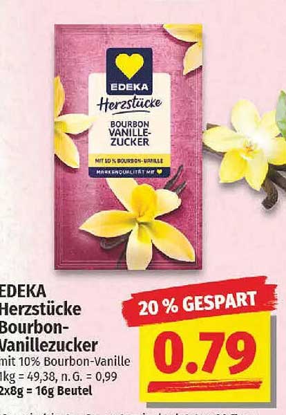EDEKA Herzstücke Bourbon-Vanillezucker 16g