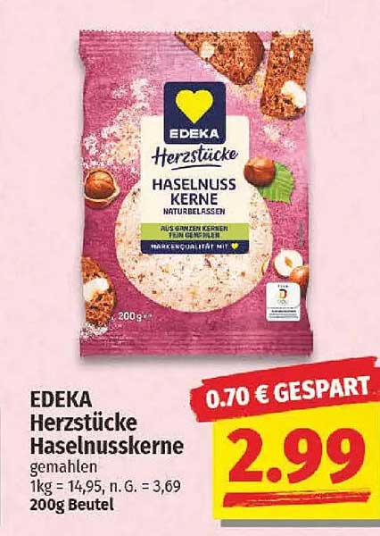 EDEKA Herzstücke Haselnusskerne 200g