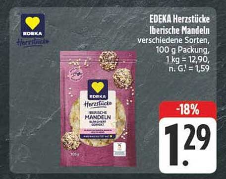 EDEKA Herzstücke Iberische Mandeln 100 g