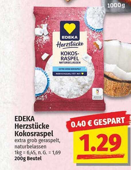 EDEKA Herzstücke Kokosraspel 200g