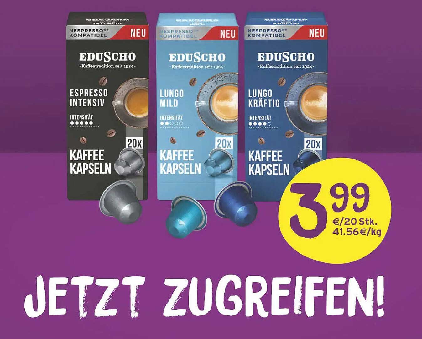 EDUSCHO Kaffee Kapseln - Nespresso® Kompatibel