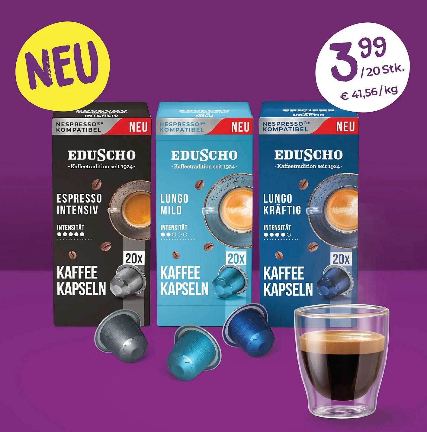 EDUSCHO Kaffee Kapseln – Nespresso® kompatibel