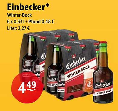 Einbecker Winter-Bock 6 x 0,33 l + Pfand 0,48 €