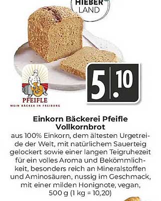Einkorn Bäckerei Pfeifle Vollkornbrot