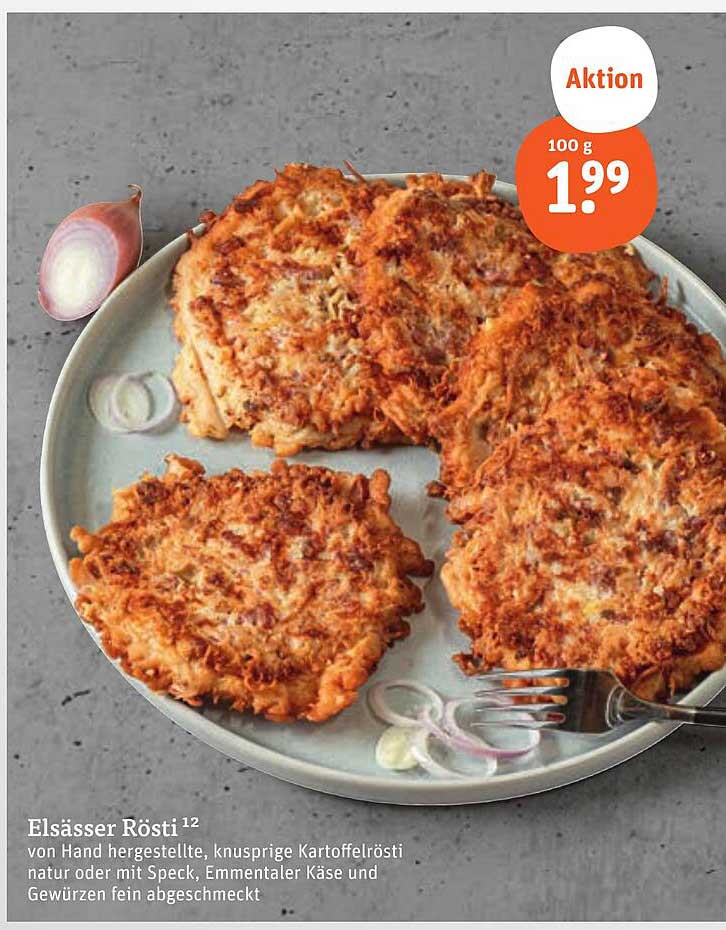 Elsässer Rösti von Hand hergestellt, knusprige Kartoffelrösti