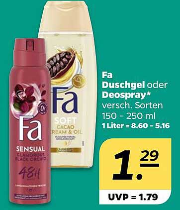 Fa Duschgel oder Deospray – verschiedene Sorten