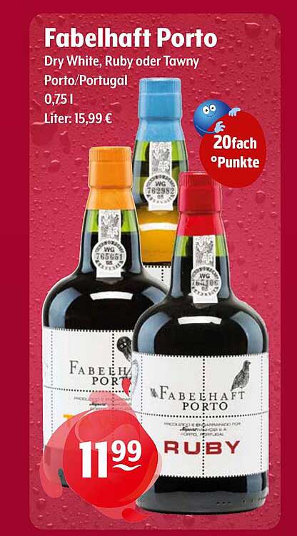 Fabelhaft Porto – Dry White, Ruby oder Tawny – 0,75 L