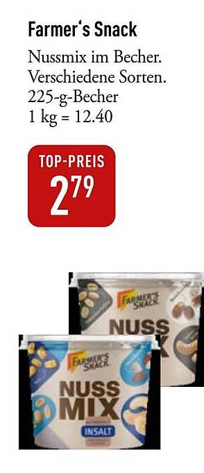 Farmer's Snack Nussmix im Becher - verschiedene Sorten