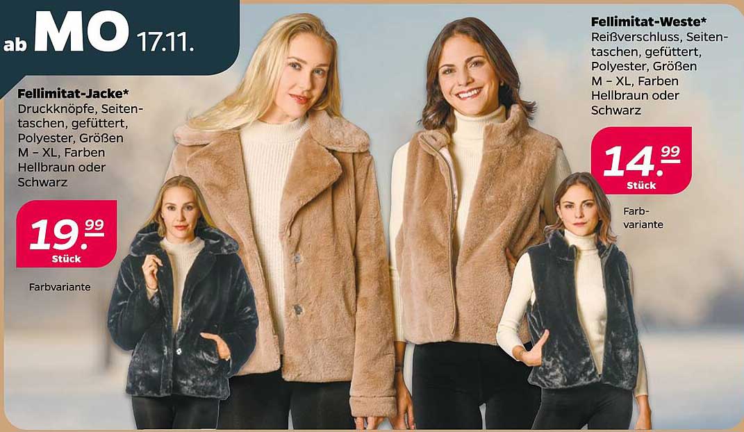 Fellimitat-Jacke & Fellimitat-Weste