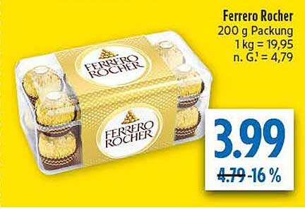 Ferrero Rocher 200 g Packung