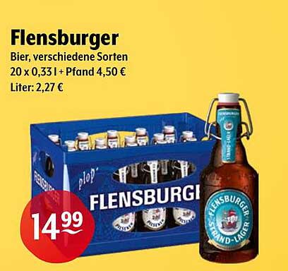 Flensburger Bier, verschiedene Sorten 20 x 0,33l
