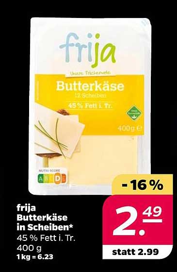 frija Butterkäse in Scheiben 400g