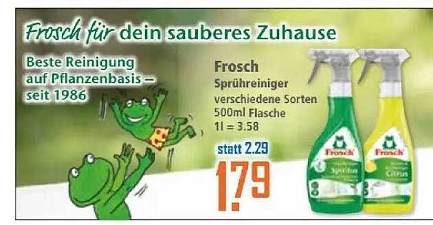 Frosch Sprühreiniger verschiedene Sorten 500ml Flasche