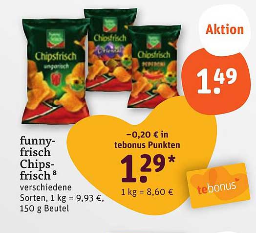 funny-frisch Chips-frisch 150 g Beutel