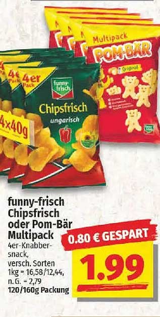 funny-frisch Chipsfrisch oder Pom-Bär Multipack