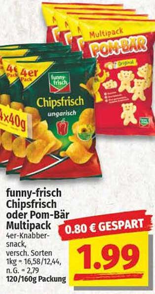 funny-frisch Chipsfrisch oder Pom-Bär Multipack