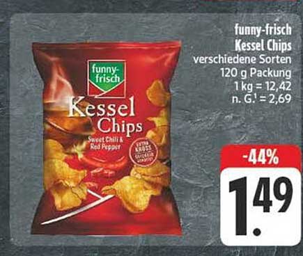 funny-frisch Kessel Chips verschiedene Sorten 120 g Packung