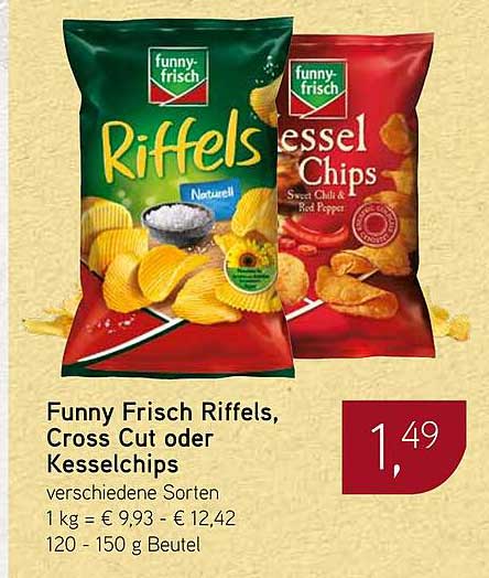 Funny Frisch Riffels, Cross Cut oder Kesselchips
