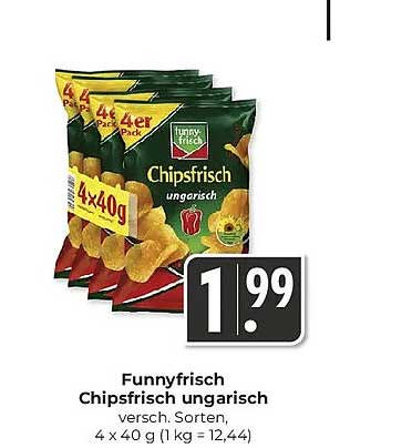 Funnyfrisch Chipsfrisch ungarisch 4 x 40 g