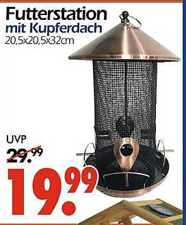 Futterstation mit Kupferdach